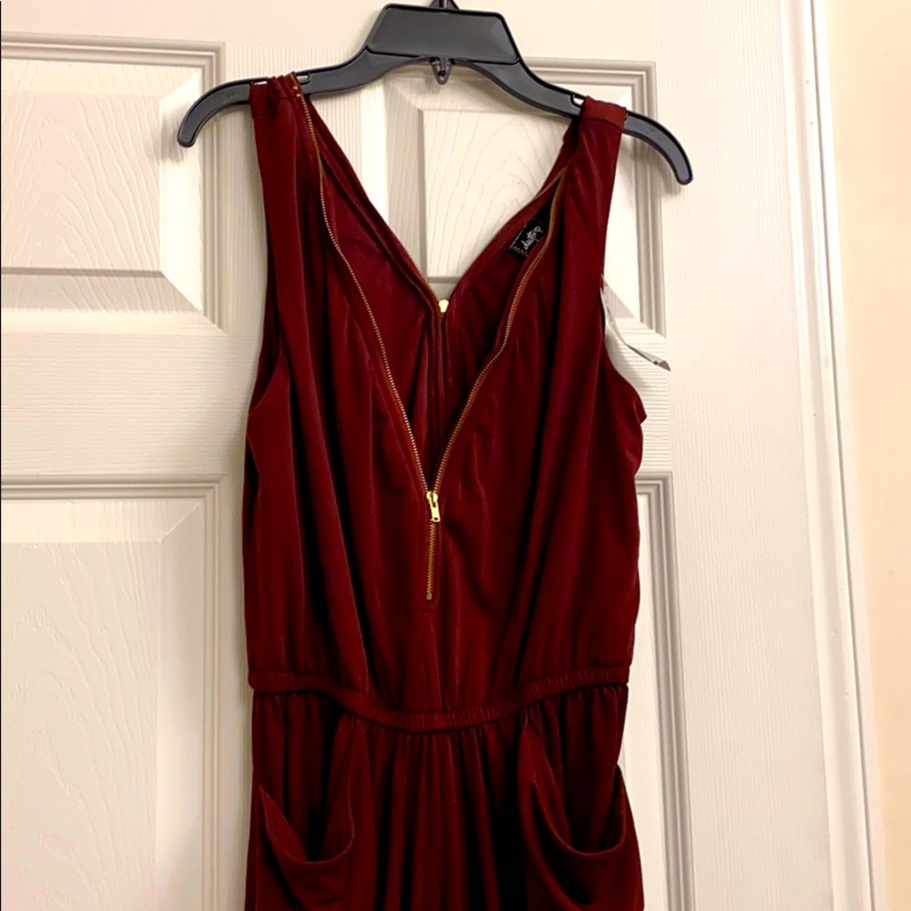 Burgundy Pants Suit